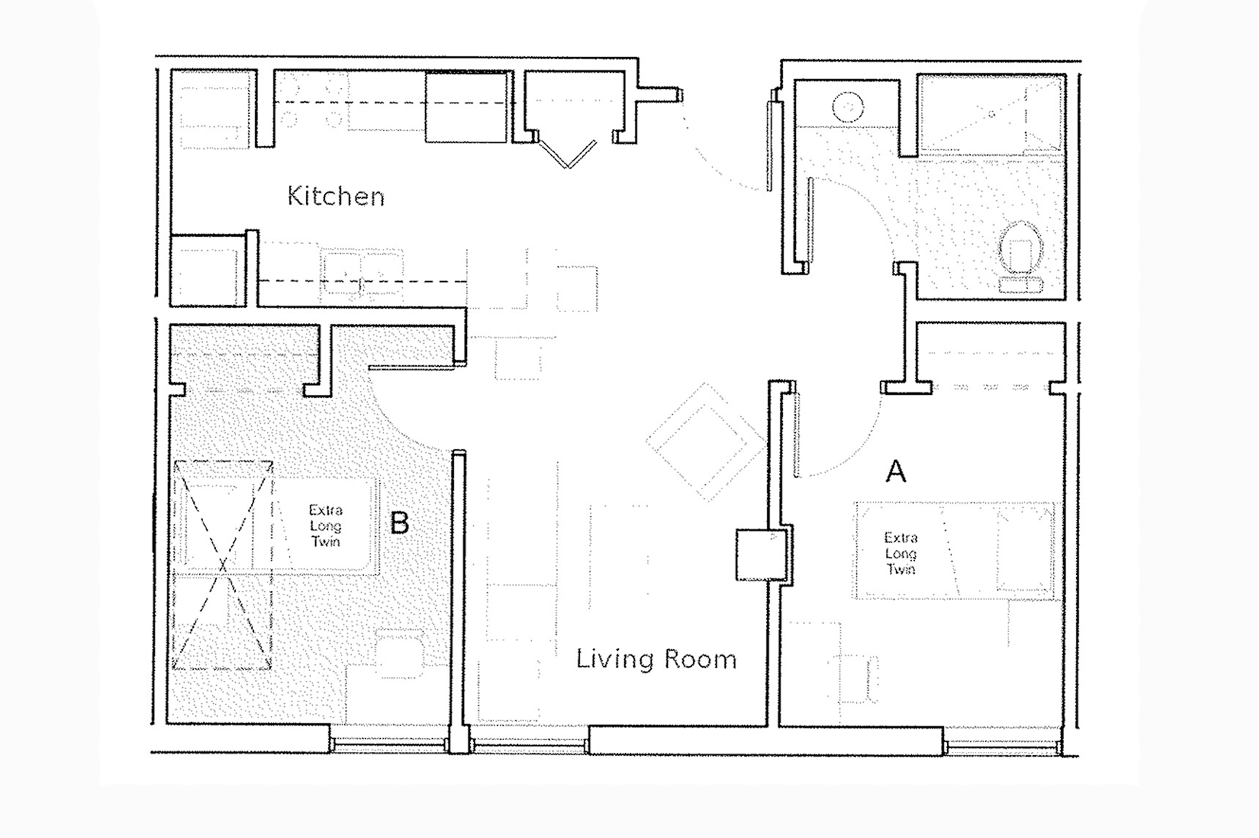 Traditional Apartment Layout option for 318