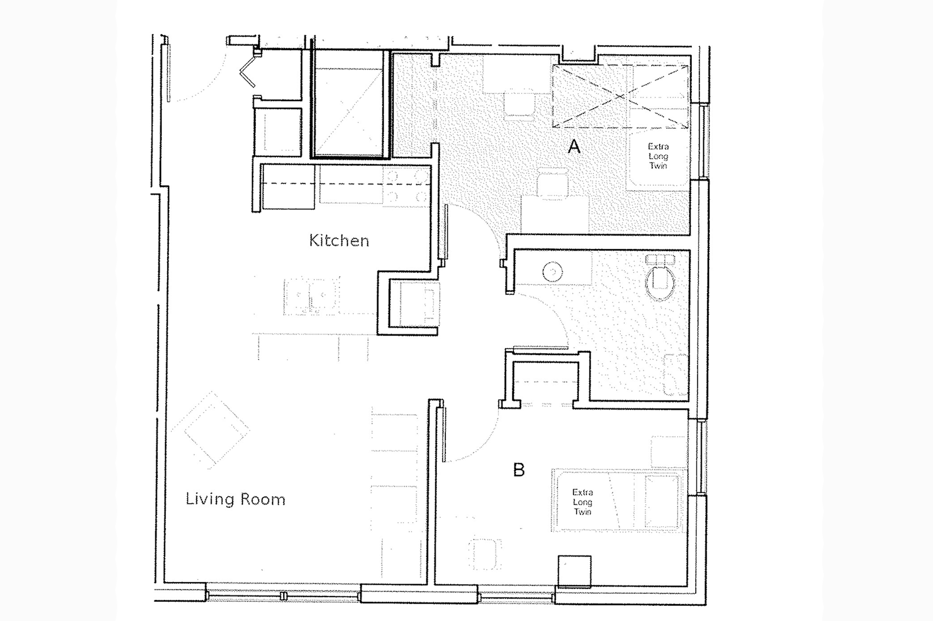 Traditional Apartment Layout option for 318